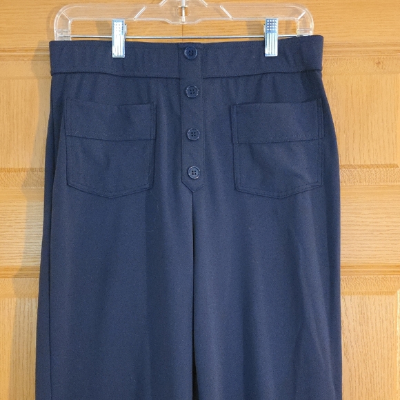 HALARA‎ Navy Elastic Trousers Sz L - Picture 2 of 6